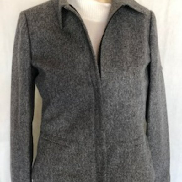 Slates Janet Howard  Lined  Tweed suit skirt jacket Gray Small - Picture 2 of 4